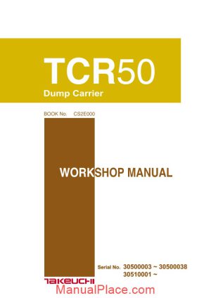 takeuchi dump carrier tcr50cs2e000 workshop manual page 1