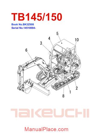 takeuchi excavator tb150 parts manual page 1