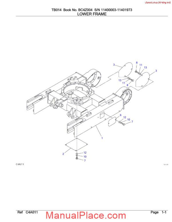 takeuchi tb014 and tb016 parts manual page 4