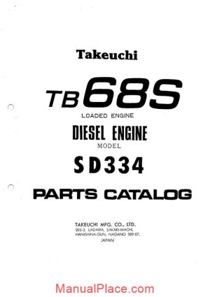 takeuchi tb68s engine parts manual page 1