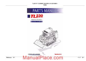 takeuchi track loader p tl230bbd parts manual page 1