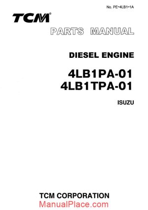 tcm diesel engine 4l1pa 4l1tpq 01 parts manual page 1