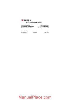 terex 820 860 880 970 980 loaders backhoes spare parts manual page 1