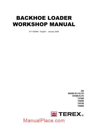 terex backhoe loader 820 860 880 970 980 workshop manual page 1