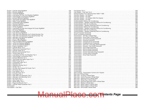 terex backhoe loader 970 spare parts catalogue page 4