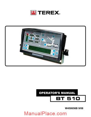 terex bt 510 operators page 1