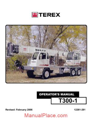 terex crane t300 1 operators manual page 1