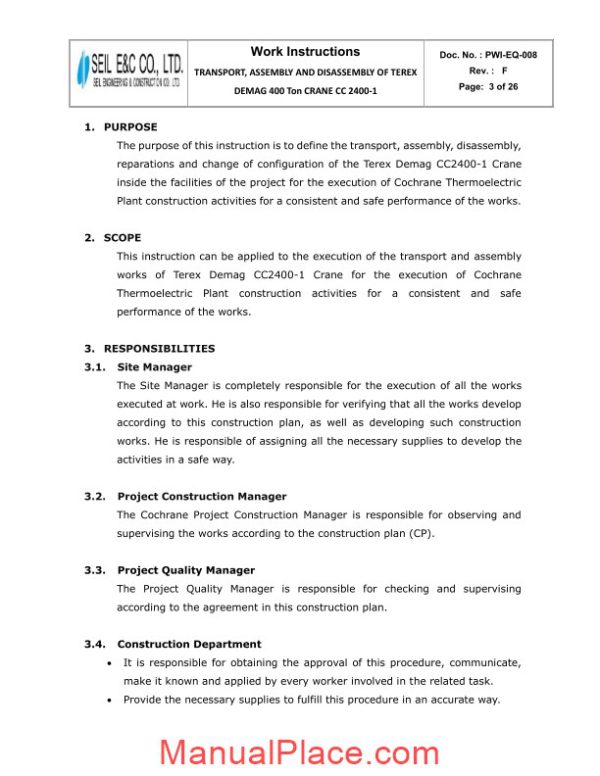 terex crawler crane cc2400 1 400 ton instruction manual page 4