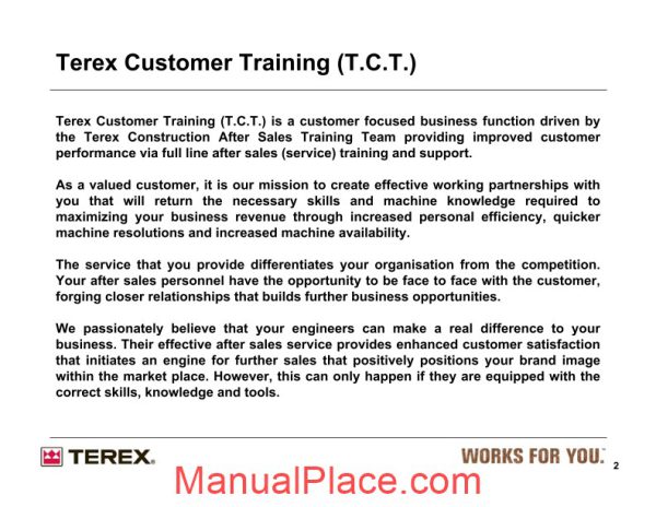 terex customer training tct page 2