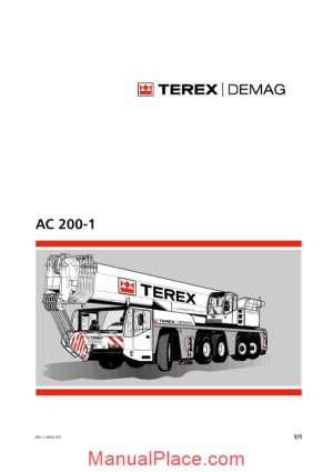 terex demag ac 200 1 operation and maintenance manual page 1