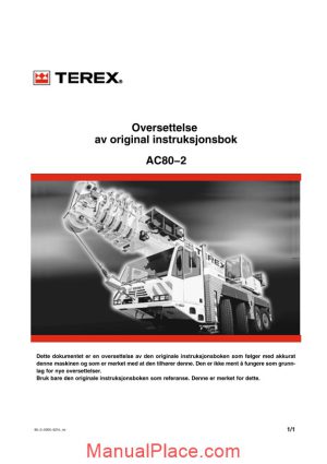 terex demag ac 80 2 operation and maintenance manual page 1