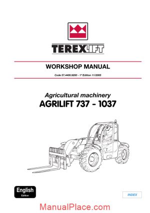 terex forklift agrilift 737 1037 workshop manual page 1