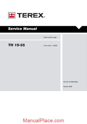 terex forklift th19 55 service manual page 1