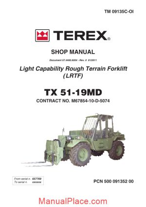 terex forklift tx51 19md service manual page 1