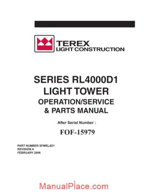 terex genie rl4000 operation manual d1 page 1