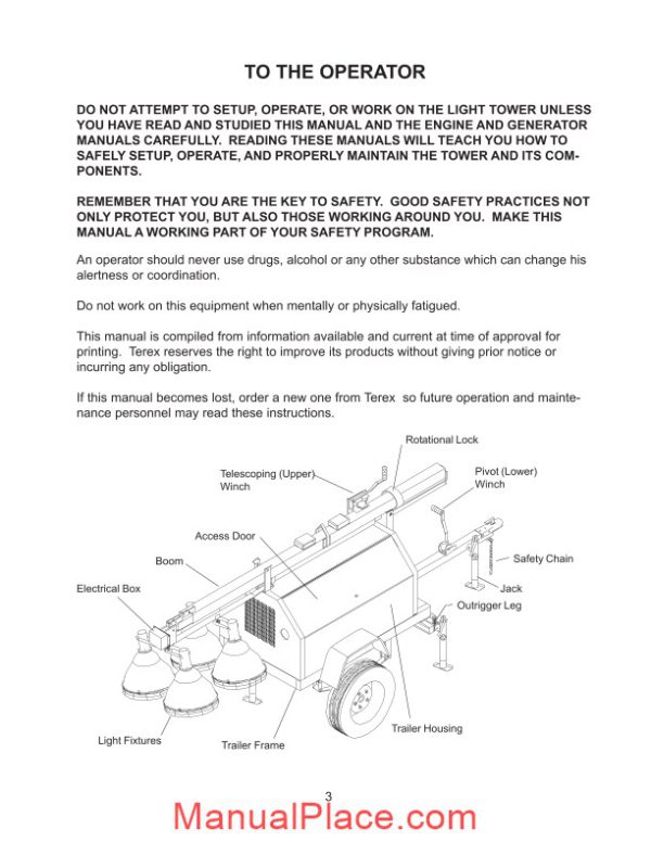 terex genie rl4000 operation manual d1 page 3