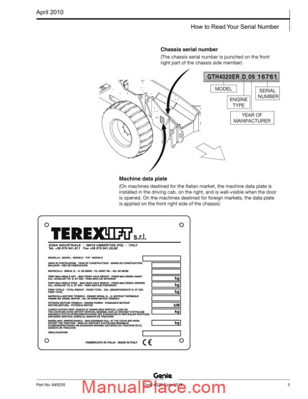 terex gyro 4518 parts manual page 3