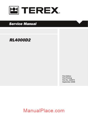 terex rl4000d2 service manual page 1