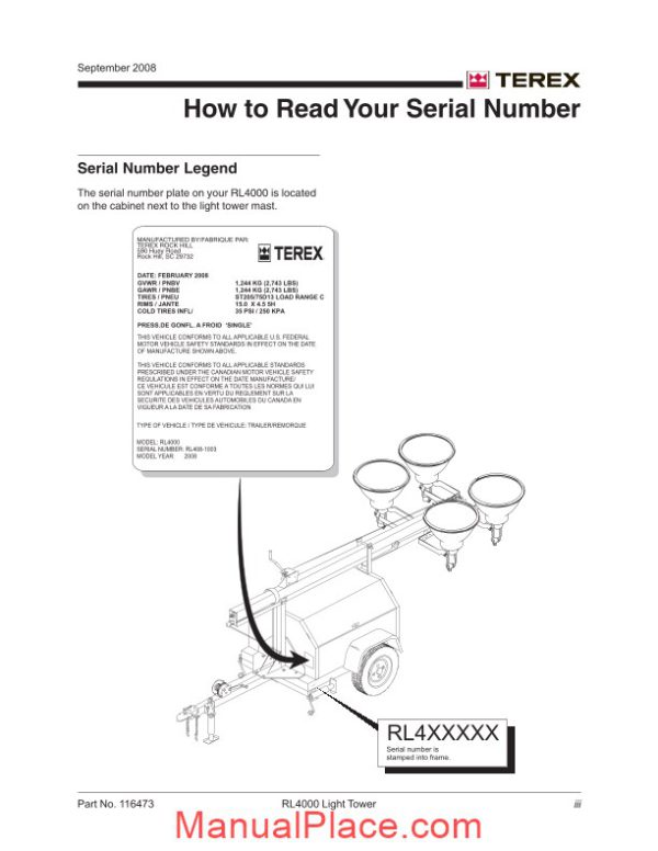 terex rl4000d2 service manual page 3