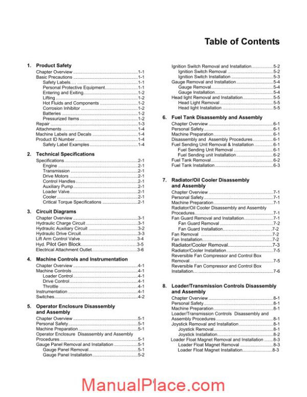 terex rubber track loader pt100 forestry service manual page 3