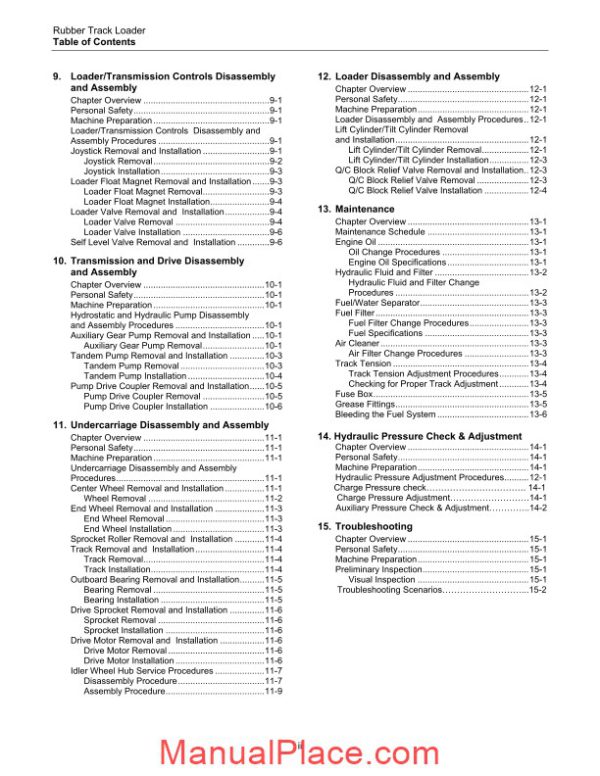 terex rubber track loader pt50 60 service manual page 4