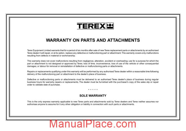 terex s17e elevating scraper parts book page 3