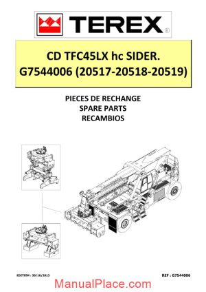 terex tfc45lx hc sider spare parts manual page 1