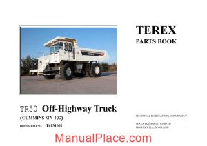 terex tr50 off highway truck parts book page 1