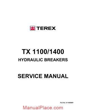 terex tx1100 1400 hydraulic breakers servicemanual page 1