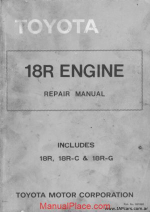 toyota 18r rg engine manual page 1
