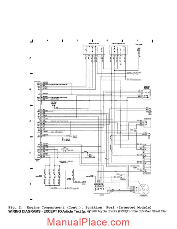 toyota 1988 corolla fwd wiring diagrams page 4