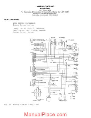 toyota 1991 l wiring diagrams page 1