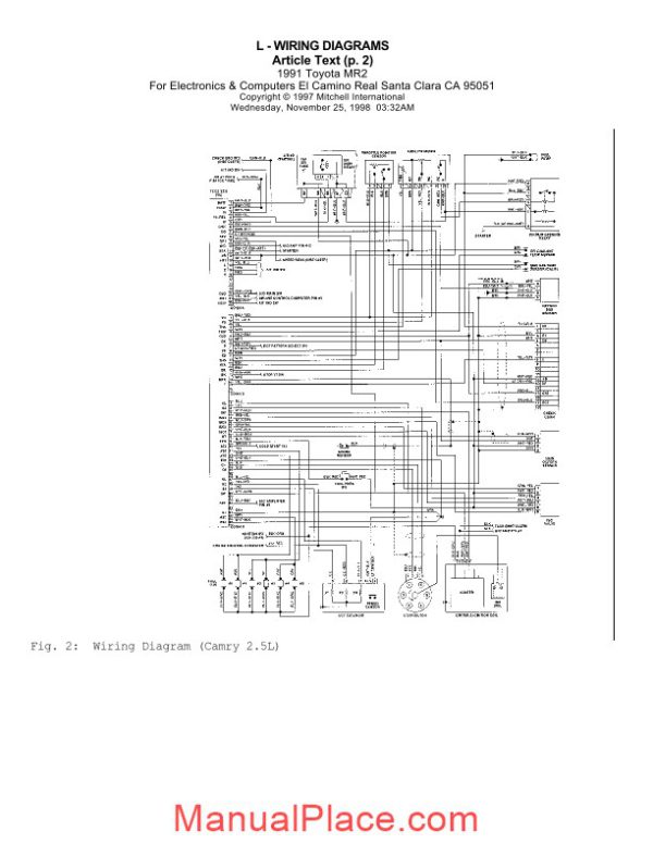 toyota 1991 l wiring diagrams page 2