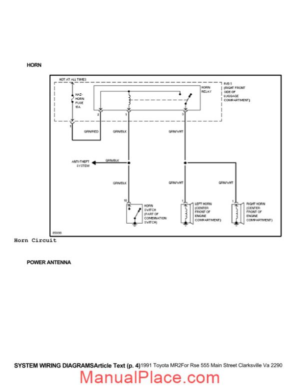 toyota 1991 mr2 wiring diagrams page 4