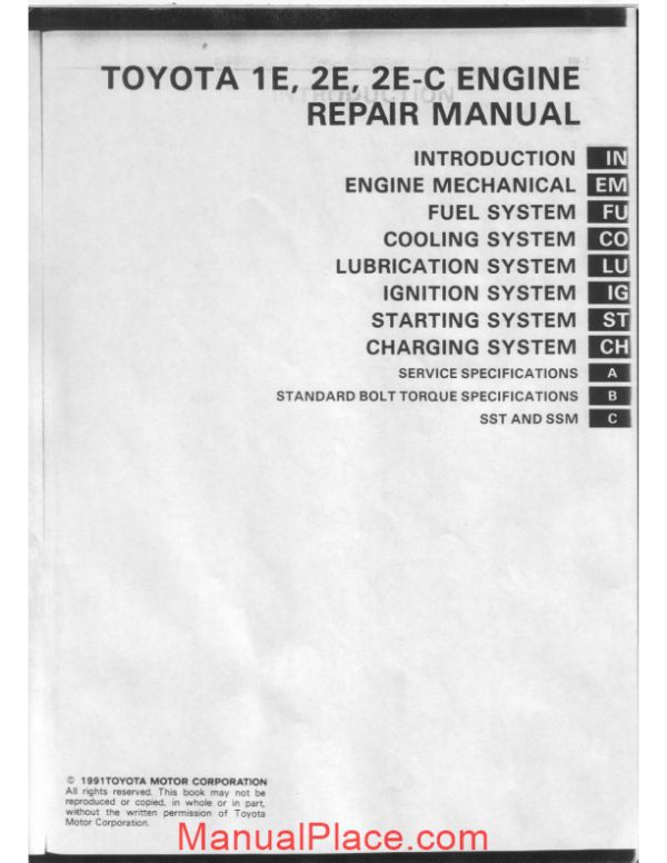 toyota 1e 2e repair manual page 2