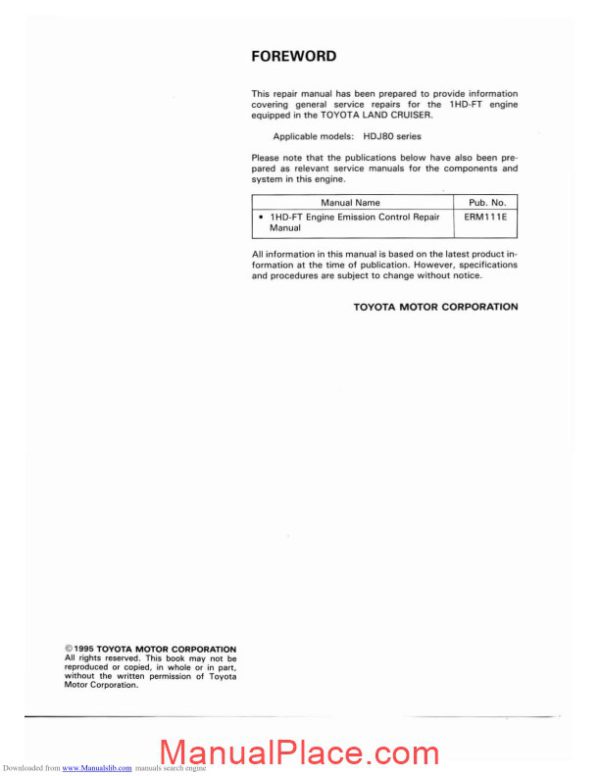 toyota 1hd ft engine repair manual page 2