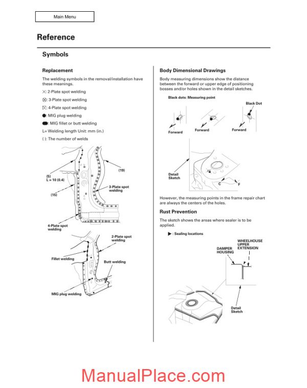 toyota 2008 2012 accord body repair manual page 4