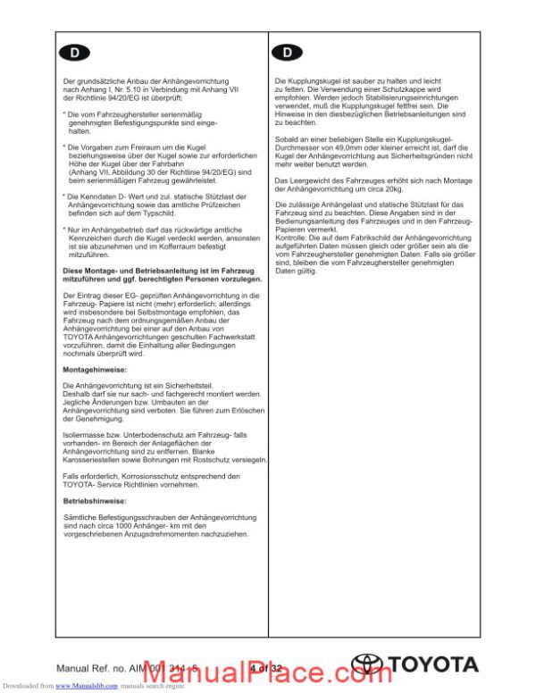 toyota avensis installation instructions manual page 4