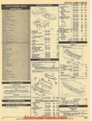 toyota camry 1992 1996 parts page 1