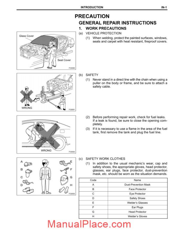 toyota camry 2006 2011 body repair manual page 3