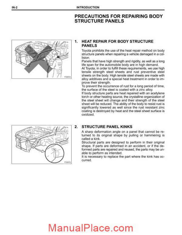 toyota camry 2006 2011 body repair manual page 4