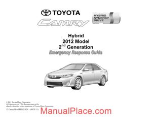 toyota camry hybrid hv 2012 emergency respond guide page 1