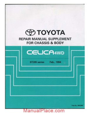 toyota celia 4wd chassis body repair manual page 1