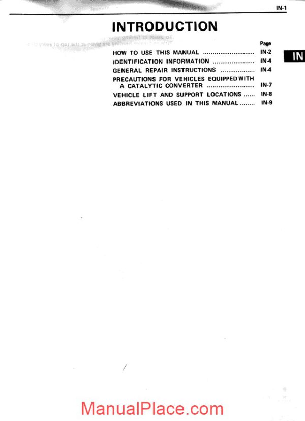 toyota celica 1986 workshop manual page 2