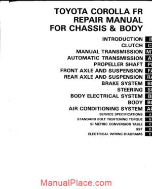 toyota corolla 1983 workshop manual page 1