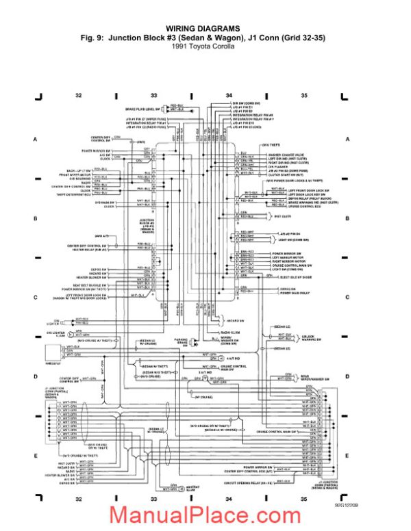 toyota corolla 1991 wiring diagram page 2