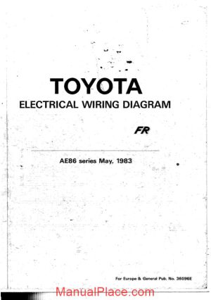 toyota corolla fr electric wiring diagram page 1