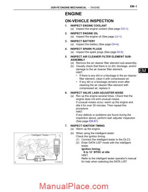 toyota engine 2gr fe repair manual page 1