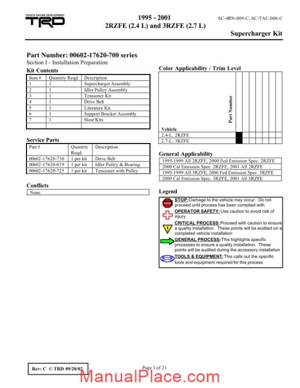 toyota engine 2rz 3rz sc repair manual page 1