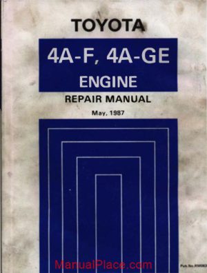 toyota engine 4a f 4a ge repair manual page 1